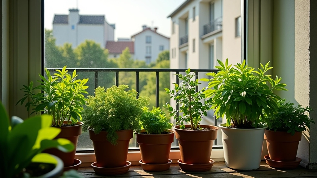 Urban balcony container garden