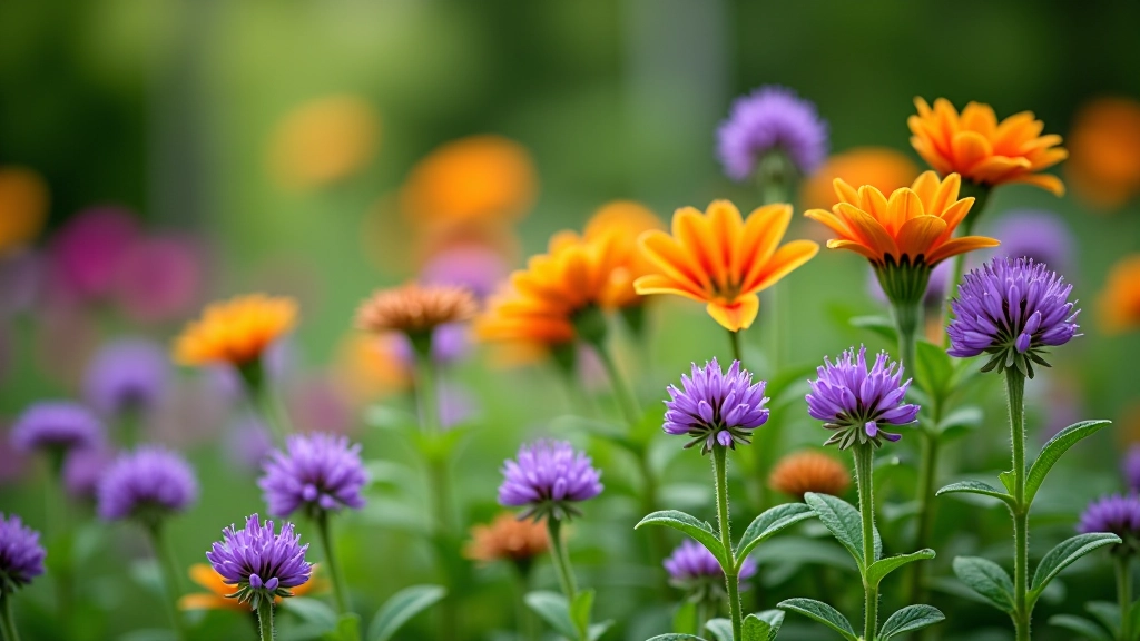 Vibrant perennial flowers blooming in a well-established garden bed with daylilies and catmint