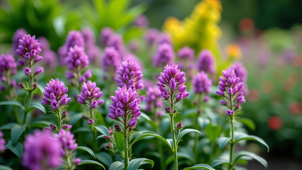 Hardy perennial flowers in a Baltic garden