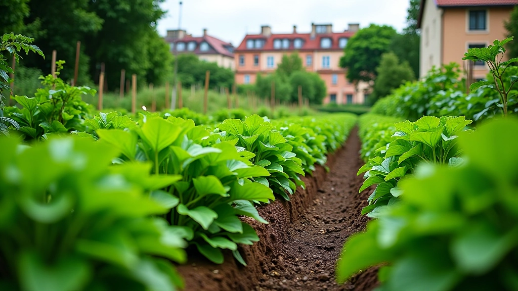 Urban allotment garden in Riga